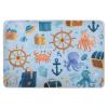 CuwrYet Waterproof Bed Pad Reusable Changing Pad Toddler Mattress Protector Large Pee Pad Baby Diaper Pad Soft Washable Liner Blue Pirate Treasure Anchors Octopuses view 1