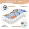 CuwrYet Waterproof Bed Pad Reusable Changing Pad Toddler Mattress Protector Large Pee Pad Baby Diaper Pad Soft Washable Liner Blue Pirate Treasure Anchors Octopuses view 3