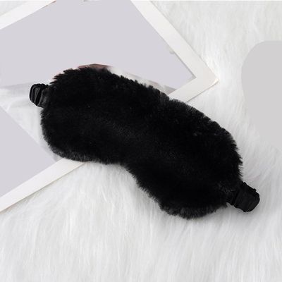 AKOAK 1 Pack Plush Sleep Eye Cover, Sleep Eye Mask, Elastic Light-Blocking Eye Mask with Elastic Band, Comfortable Sleep Light-Blocking for Night Sleep, Travel and Nap (Black)