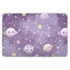 CuwrYet Waterproof Bed Pad Reusable Changing Pad Toddler Mattress Protector Large Pee Pad Baby Diaper Pad Soft Washable Liner Purple Cute Planets Stars view 1