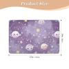 CuwrYet Waterproof Bed Pad Reusable Changing Pad Toddler Mattress Protector Large Pee Pad Baby Diaper Pad Soft Washable Liner Purple Cute Planets Stars view 2