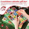 5PCS Advent Calendar Boxes, Fillable Christmas Countdown Calendar 24 Days of Christmas Countdown Gift Boxes DIY Christmas Cardboard Number Box for Xmas Holiday Decorations view 2
