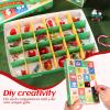 5PCS Advent Calendar Boxes, Fillable Christmas Countdown Calendar 24 Days of Christmas Countdown Gift Boxes DIY Christmas Cardboard Number Box for Xmas Holiday Decorations view 3