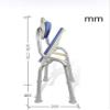 Adjustable Shower Chair with Free Assist Grab Bar Medical Tool Free Anti Slip Bath Stool Seat for Elderly Seniors and Disabled Aluminum Legs for Safety(C) view 2