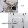 Adjustable Height Shower Stool with Armrests for Elderly Lightweight Aluminum Bath Chair for Bathroom Safety view 4