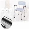 Shower Chair for Elderly Heavy Duty Height Adjustable for Seniors and Disabled Shower Aids Shower Seat with Arms and Back Non-Slip Safety ap Bathroom Shower Stool(Blue) view 2