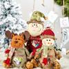 2026 New Christmas Gift Bags Zipper Design, Flax Fabric Christmas Apple Bags Zipper Reusable Santa Snowman Doll Storage Gift Bag for Chritmas Party Decor and Festival (F-2PC) view 2