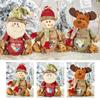 2026 New Christmas Gift Bags Zipper Design, Flax Fabric Christmas Apple Bags Zipper Reusable Santa Snowman Doll Storage Gift Bag for Chritmas Party Decor and Festival (F-2PC) view 4