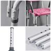 Adjustable Pink Economy Shower Chair with Arms and Back Bariatric Rated Bath Seat for Elderly or Disabled Users view 4