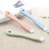 2 in 1 Cleaning Brushes Slot Tools for Sweep Window Rack with Dustpan Groove Household Cleaner Pink view 4