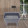Portable Floor Mop Sink, Large Capacity Mop Bucket, Freestanding Utility Mop Sink with Drain Kit for Commercial and Residential Use Gray, 23.6215.7510.63in view 2