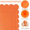 100 Pcs Cocktail Napkins, 2-Ply 5 x 5 Inches Disposable Scalloped Napkins, Thick Premium Dessert Napkins for Party, Wedding, Dinner, Birthday, Anniversary, Festival (Orange) view 3