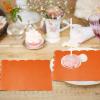 100 Pcs Cocktail Napkins, 2-Ply 5 x 5 Inches Disposable Scalloped Napkins, Thick Premium Dessert Napkins for Party, Wedding, Dinner, Birthday, Anniversary, Festival (Orange) view 4