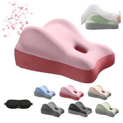 ZKXMCL Butt Cushion for Couples Pillow, Couple Hip Intimacy Pillow, Ergonomic Wedge Cushion Memory Foam Support Full Body Design to Deeper Connection, Multi Position Comfort for Bedr (Pink)