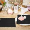 100 Pcs Cocktail Napkins, 2-Ply 5 x 5 Inches Disposable Scalloped Napkins, Thick Premium Dessert Napkins for Party, Wedding, Dinner, Birthday, Anniversary, Festival (Black) view 4