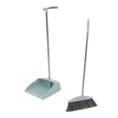 Healifty Long Handle Broom and Dustpan for Home and Classroom Cleaning Lightweight Wear Resistant Household Supplies Collection from Narrow Corners for Indoor and Outdoor Use