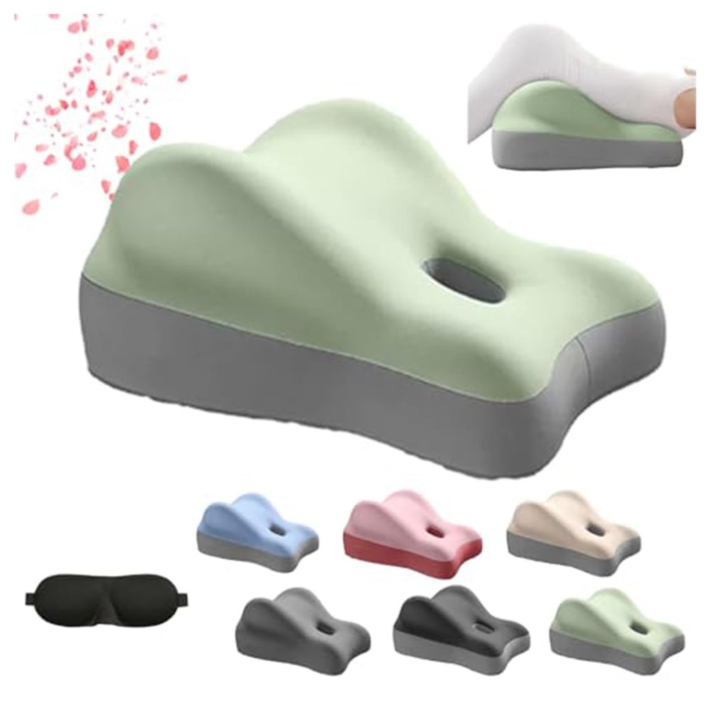 ZKXMCL Butt Cushion for Couples Pillow, Couple Hip Intimacy Pillow, Ergonomic Wedge Cushion Memory Foam Support Full Body Design to Deeper Connection, Multi Position Comfort for Bedr (Green)