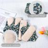 AIO Reusable Washable Cloth Menstrual Pads Sanitary Pad 8 pcs Pads and 2 Mini Wet Bag view 2