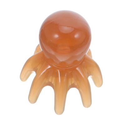 Wakauto Resin Octopus Scalp Massager Comb for Hair Care Portable Jade Like Eight Claw Head Scratcher Smooth Massage Tool for Scalp Relaxation and Elasticity Suitable for All Hair Types