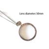 Necklace Magnifier 10X Reading Newspaper Hanging Magnifying Glass, to Send Elderly Light Magnifier/Silver view 2