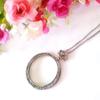 Necklace Magnifier 10X Reading Newspaper Hanging Magnifying Glass, to Send Elderly Light Magnifier/Silver view 4