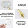 Magnifier, 5X Metal Engraved Flower Hand Magnifier Magnifying Optical Reading Lens, for Reading a map observed Interesting view 2