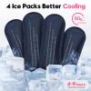 ALLCAMP Insulin Cooler Travel Case Diabetic Medication Cooler with 4 Ice Pack - Medical Cooler Bag Portable and Reusable(Pink) view 4