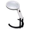 Reading Magnifier Magnifying Glass Desktop Folding Magnifying Glass, with LED Light Desktop HD, Handheld Light Expansion Lens, White, Stationery Office Supplies Handheld Magnifying view 1