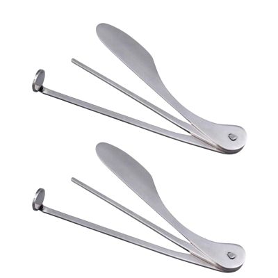 2Pcs Silver Pipe Tamper Tool Pipe Reamer Tool Stainless Steel Pipe Cleaner Cleaning Tool Reamers Tamper Tool Practical Accessories