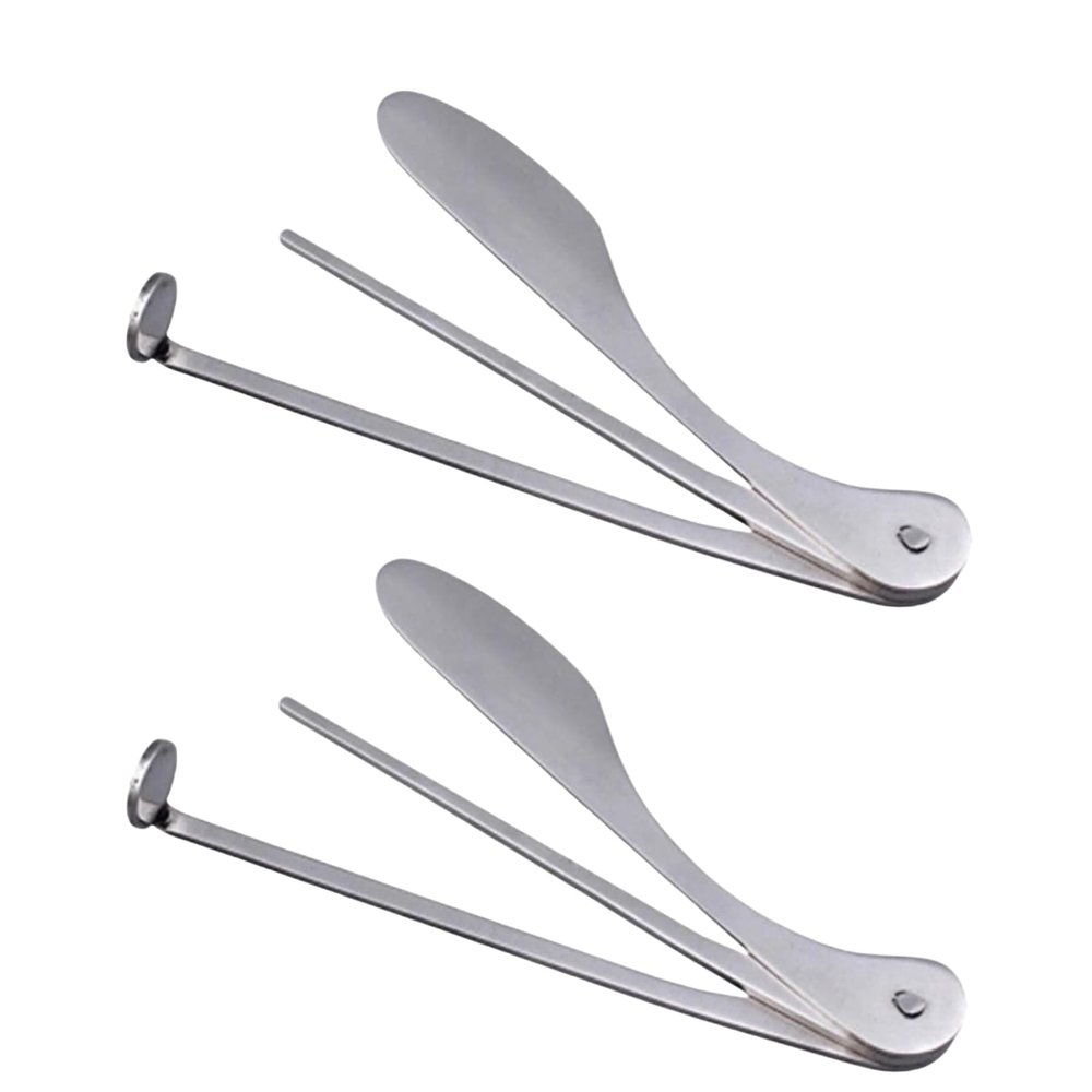 2Pcs Silver Pipe Tamper Tool Pipe Reamer Tool Stainless Steel Pipe Cleaner Cleaning Tool Reamers Tamper Tool Practical Accessories