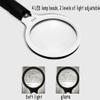 10X Handheld Magnifier 120mm Large Lens with Attached Lens 25mm 4 LED Lights Magnifier for Reading Experiment Stamp Interesting view 2