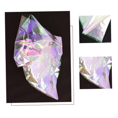 NOLITOY 20PCS Iridescent Wrapping Paper Film for Gift Flower Bouquets DIY Crafts Tear Resistant Rainbow Gradient for Birthday Wedding Holiday Decoration