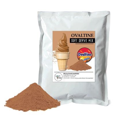 (Pack of 4 bags x 1kg) Soft Serve Ice Cream Mix Powder (Total 4 kg / 8.8 lb), Add 2.5 L Water per Bag, Makes About 3.5 kg per Bag, 5860 Cones Each, For Soft Serve Machines (Ovaltine)