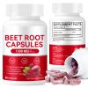 Beet Root Capsules, 1300mg Organic Beetroot Powder, Beet Root Supplements for Natural Energy & Endurance Support, Non-GMO, 60 Capsules view 1