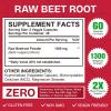 Beet Root Capsules, 1300mg Organic Beetroot Powder, Beet Root Supplements for Natural Energy & Endurance Support, Non-GMO, 60 Capsules view 3
