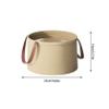 2026 New Collapsible Travel Basin - Portable Foldable Bucket with Handle - Leakproof Silicone Wash Tub for Camping, Laundry & Foot Soaks (Kahki, 6.8L) view 4