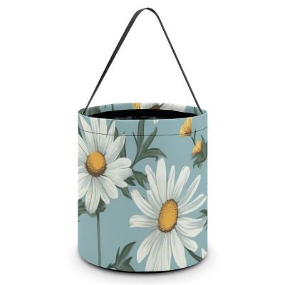 Halloween Bucke Daisy Print Trick Or Treat Basket Multipurpose Reusable for Holiday Party Supplies Favors