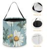 Halloween Bucke Daisy Print Trick Or Treat Basket Multipurpose Reusable for Holiday Party Supplies Favors view 4
