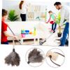 LOLIPPYY Feathered Duster with Ergonomic Wooden Handle Handheld Household Dust Cleaner for Delicate Surfaces Comfortable Grip Sweeper for Home and Car Dust Removal view 4