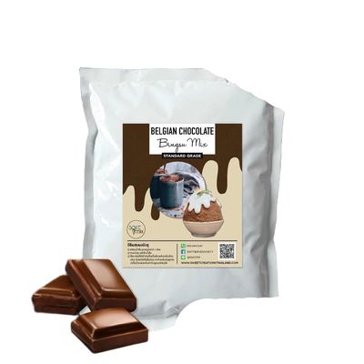 (Pack of 4 bags x 1 kg) Bingsu Powder (Korean Shaved Ice Base), Mix with 3 L Water, Works with Block-Mold and Pour-In Machines, Made with New Zealand Milk Powder, Multiple Flavors Available (Belgiun Chocolate)