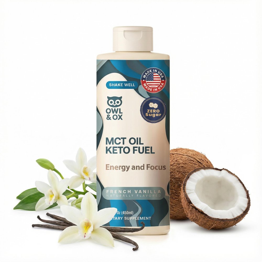 MCT Oil Coffee Creamer Vanilla Liquid MCT Coffee Creamer and Keto Coffee Creamer for Energy and Focus, 30 Servings