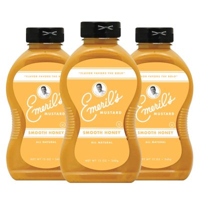 Emeril Lagasse Gourmet Mustard - Dijon, Jalapeo & Smooth Honey - 12 oz Premium All Natural Mustard Sauce (Pack of 3, Honey)