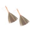 Luxshiny 2pcs Manual Desktop Broom with Handle Soft Bristles for Gentle Surface Cleaning Ergonomic Grip Handmade Sweeping Tool for Home and Office Dust Removal view 1