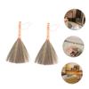 Luxshiny 2pcs Manual Desktop Broom with Handle Soft Bristles for Gentle Surface Cleaning Ergonomic Grip Handmade Sweeping Tool for Home and Office Dust Removal view 3
