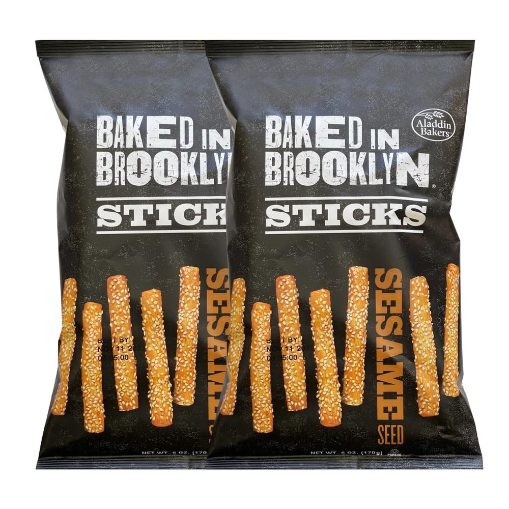 Baked in Brooklyn Sesame Bread Sticks 6 oz, Pack of 2