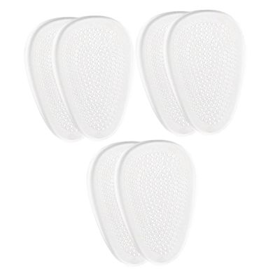 FRCOLOR 3 Pairs Transparent Gel Shoe Heel Inserts for Women Non Skid High Heel Pads with Shock Absorption and Comfortable Cushioning Suitable for Flats Boots and Sports Shoes