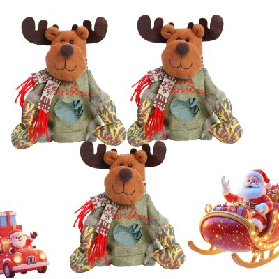 hwqsad 2025 Christmas Gift Bags Zipper Design For Gifts Apples Candy, Christmas Gift Cotton Bags, For Party And Festival School, Office, (3C)