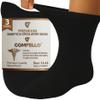 COMFELLO Diabetic Ankle Socks for Men & Women Non-Binding Cushioned Socks - Neuropathy & Circulation Support (3-Pairs) Black 9-11 view 1