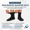 COMFELLO Diabetic Ankle Socks for Men & Women Non-Binding Cushioned Socks - Neuropathy & Circulation Support (3-Pairs) Black 9-11 view 2