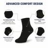 COMFELLO Diabetic Ankle Socks for Men & Women Non-Binding Cushioned Socks - Neuropathy & Circulation Support (3-Pairs) Black 9-11 view 4